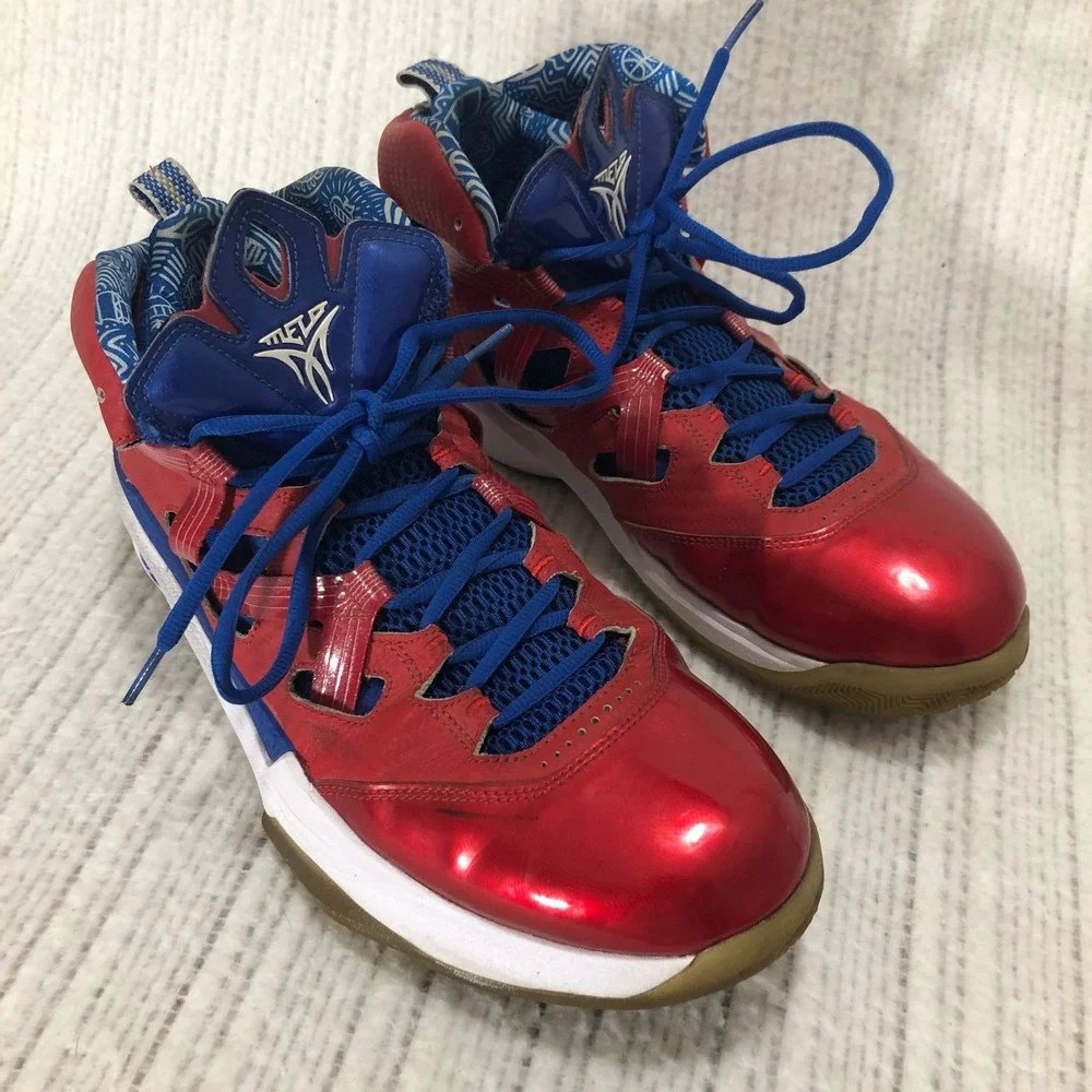Jordan Melo M9 Mens Red Blue Metallic Basketball Shoes 551879-601